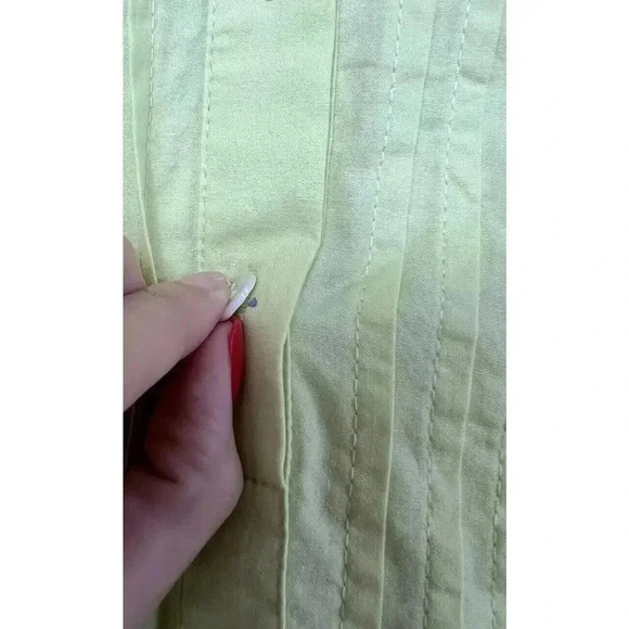 Free People Billie Mini Dress Long Sleeve Ruffle Womens Size L NWT Green - Picture 7 of 15